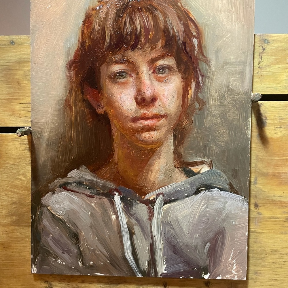 Oil painting-girl